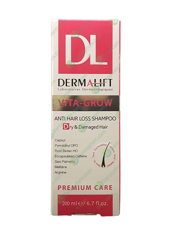 Dermalift Vita-Grow Anti Hair Loss Shampoo For Dry & Damaged Hair