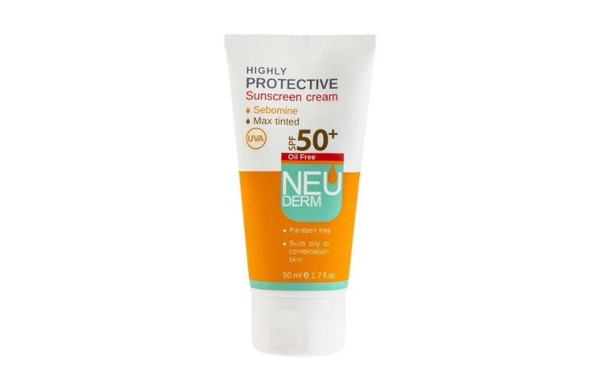 کرم ضد آفتاب فاقد چربی هایلی پروتکتیو نئودرم ⁺SPF50 مناسب پوست های مختلط و چرب